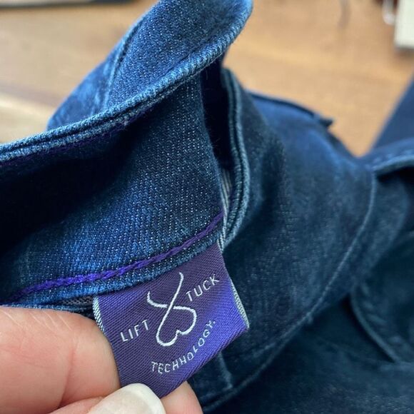 NYDJ Tummy Tuck Technology Cropped‎ Mid -Rise Stretch Jeans Cuffed Size 6 - Picture 11 of 14